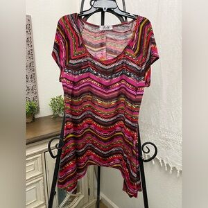 🌈 Feel Liberated Asymmetrical Boho Tunic Top | Size 3X 🌈